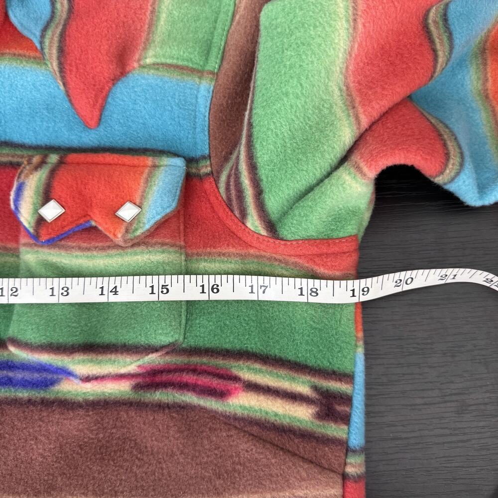 Rockmount Ranch Wear Shirt Womens Small Serape Stripe Fleece Western Snap USA - Picture 8 of 10